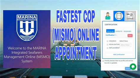 marina cop appointment|marina mismo cop online application .